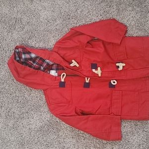 Janie and Jack red "Paddington Bear" coat size 3-4